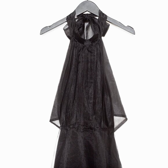 Lovers + Friends Heartbreaker Black Organza Halter Neck Mini Dress - XS - Picture 8 of 13